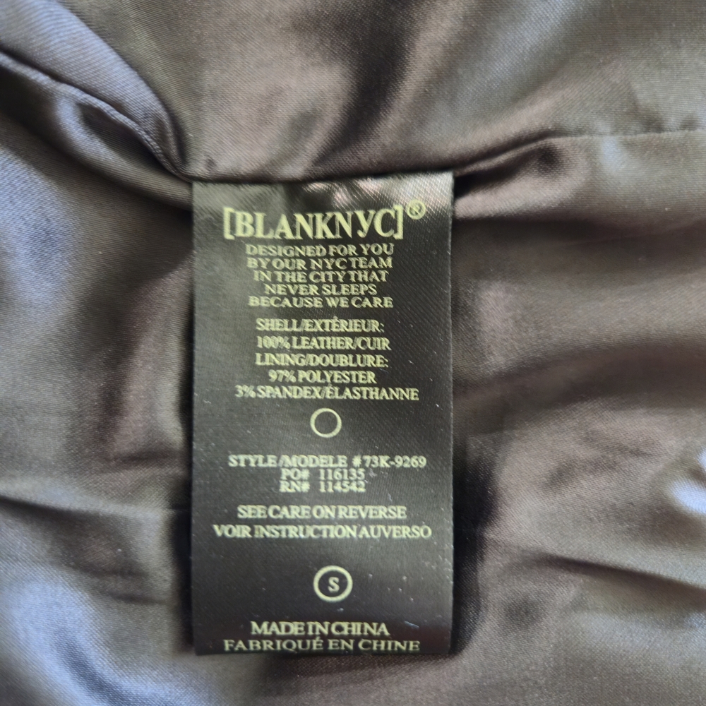 BLANKNYC French Grey Suede Leather Moto Jacket Cropped Motorcycle NWT Size S - Picture 9 of 11